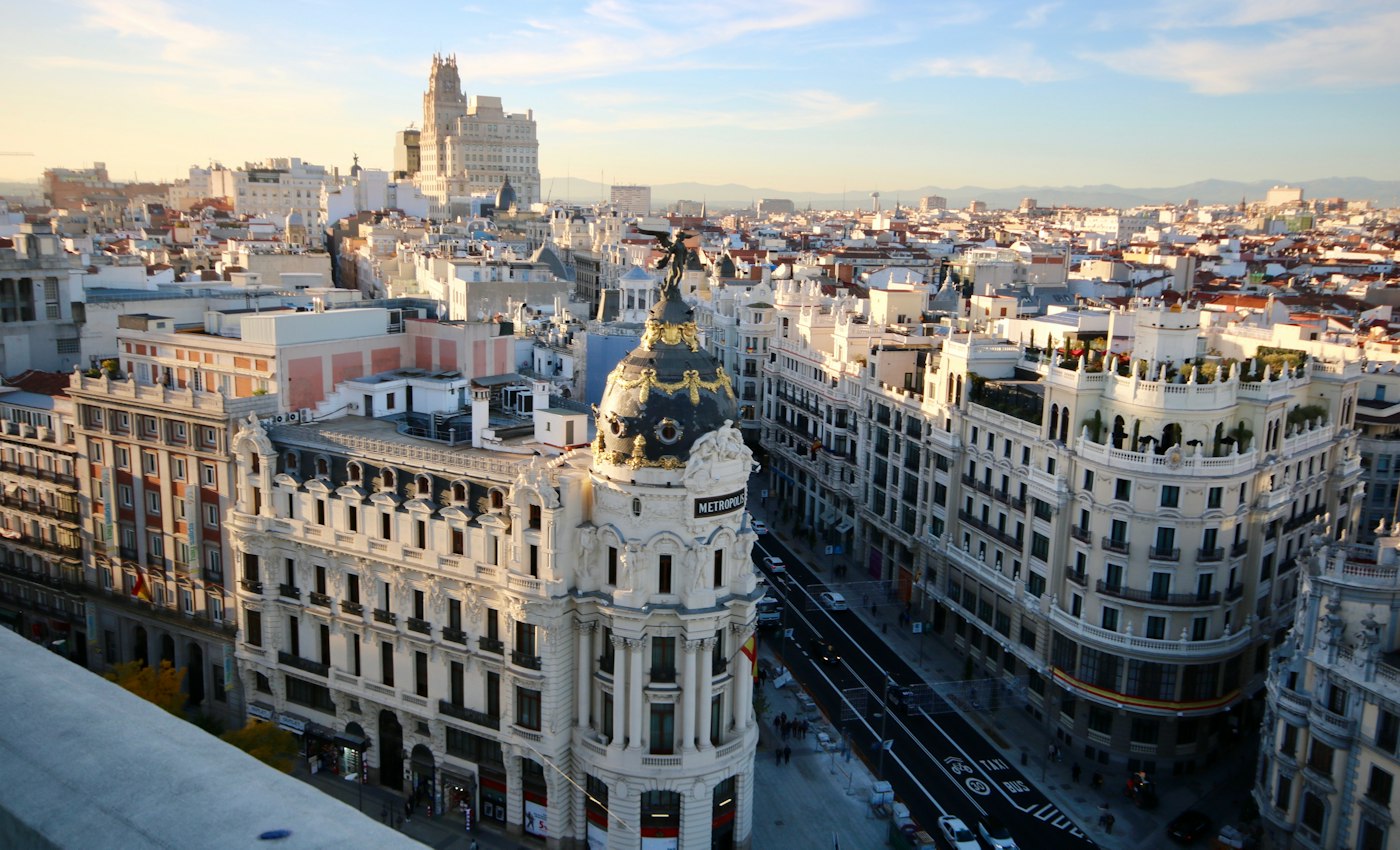 Edificios de Madrid vistos desde lo alto